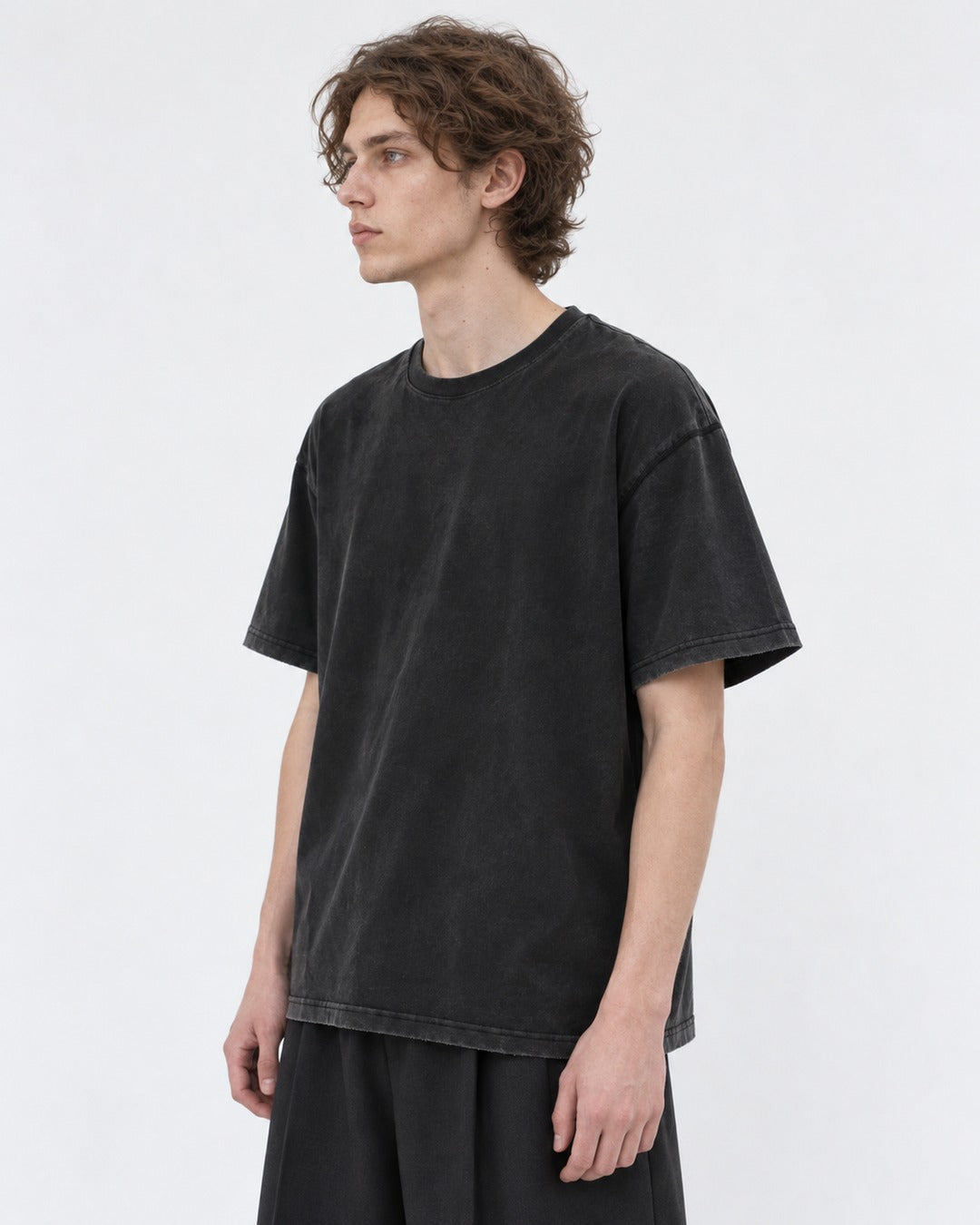 Washed Oversized Tee (Charcoal)