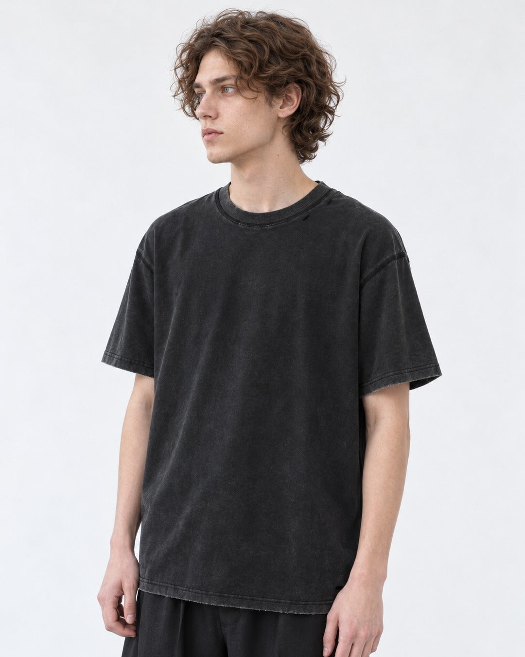 Washed Oversized Tee (Charcoal)