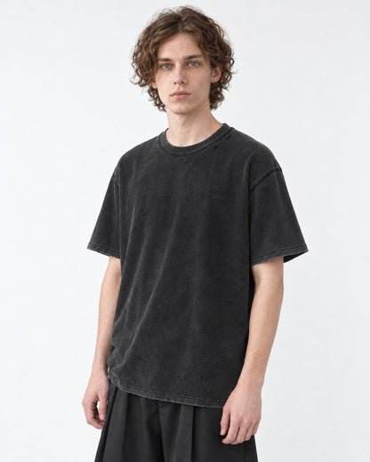 Washed Oversized Tee (Charcoal)