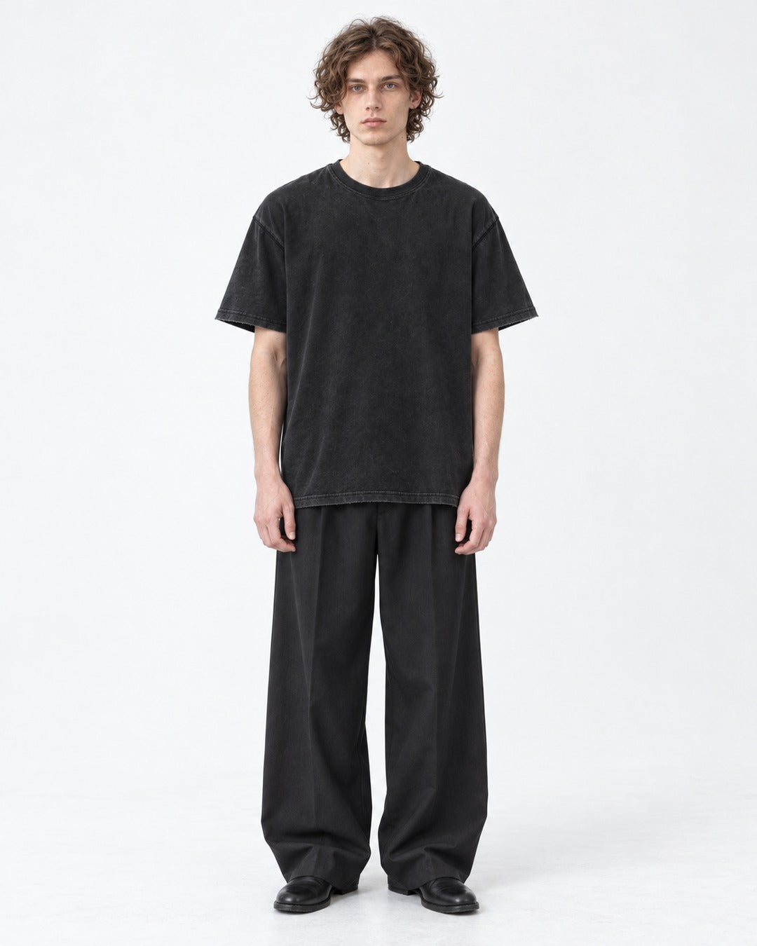 Washed Oversized Tee (Charcoal)