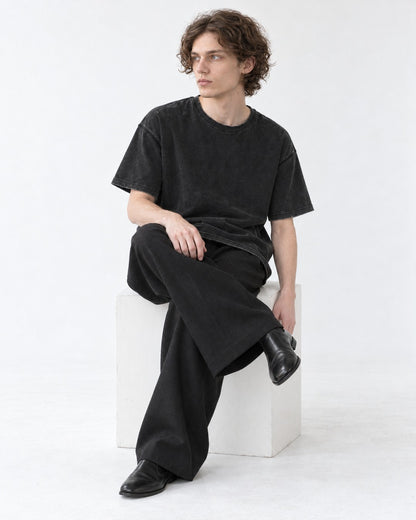 Washed Oversized Tee (Charcoal)