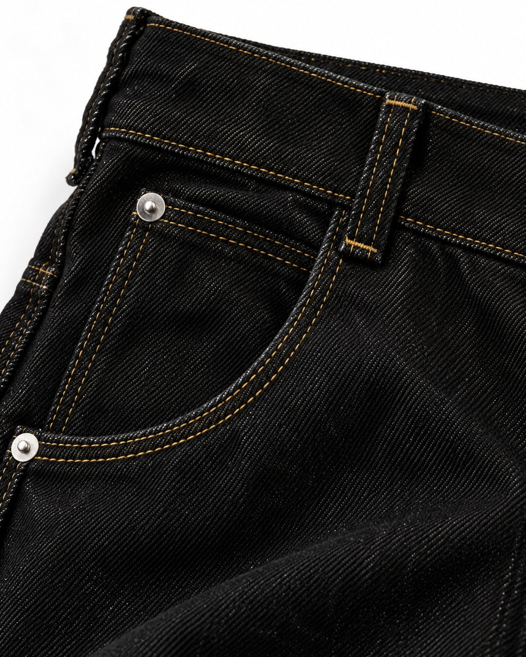 Embroidered Flap Pocket Wide-Leg Jeans