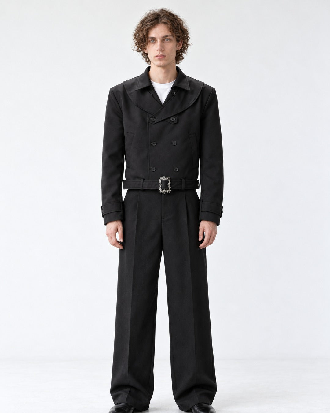 Double-Breasted Wide-Lapel Coat