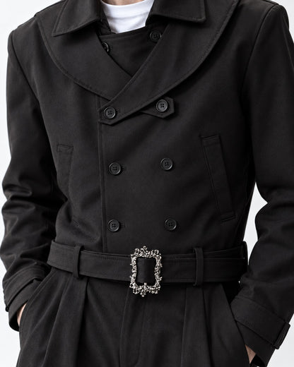 Double-Breasted Wide-Lapel Coat