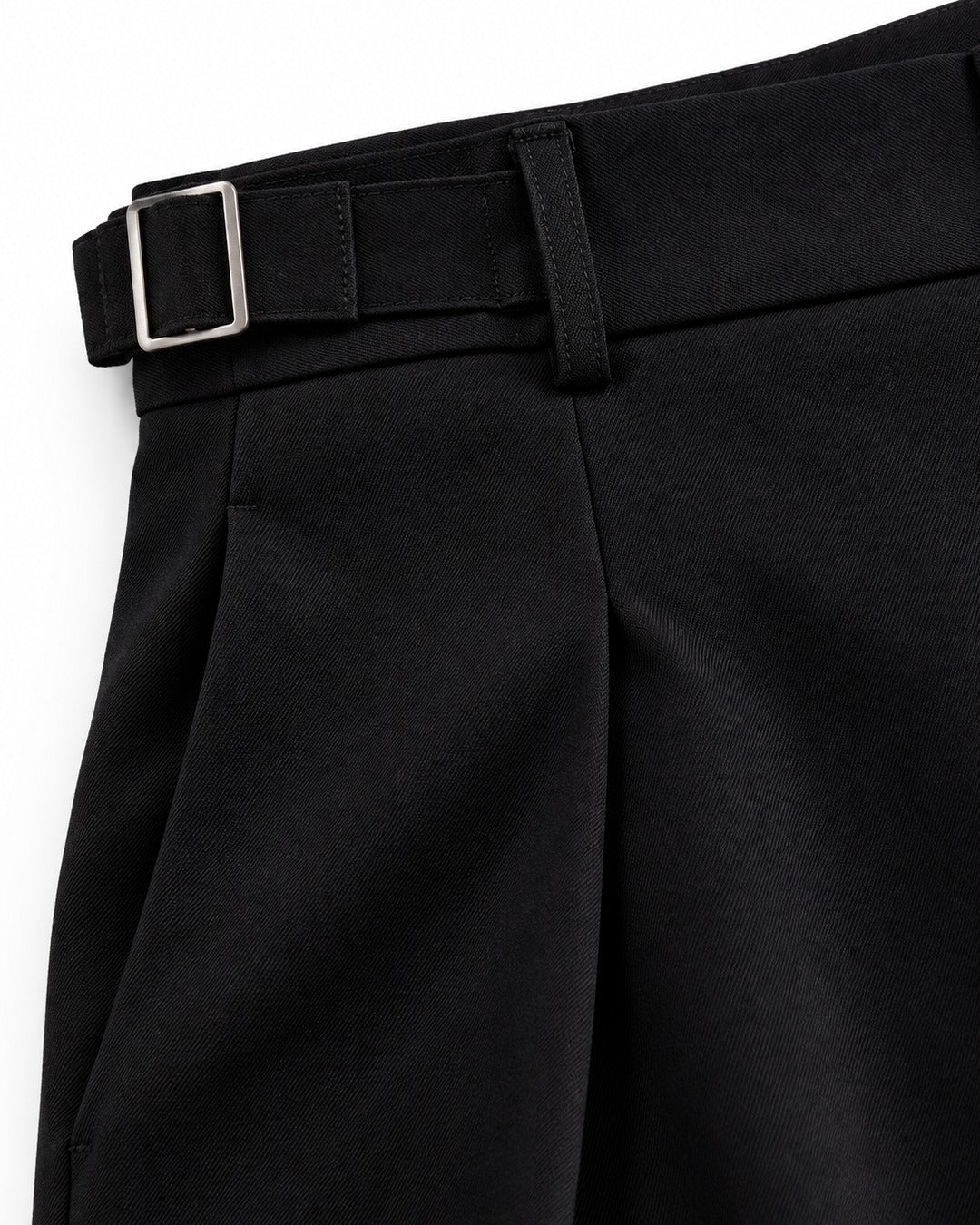 Curved-Dart Wide-Leg Trousers