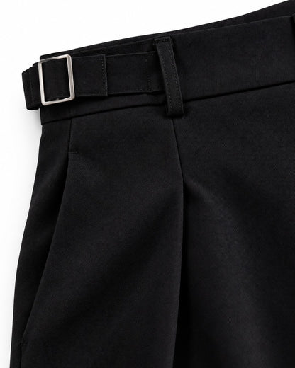 Curved-Dart Wide-Leg Trousers