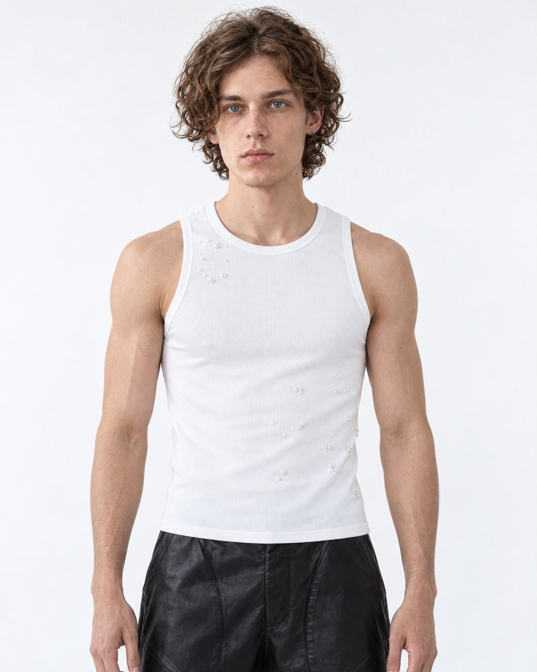 Draped Scoop-Neck Tank Top