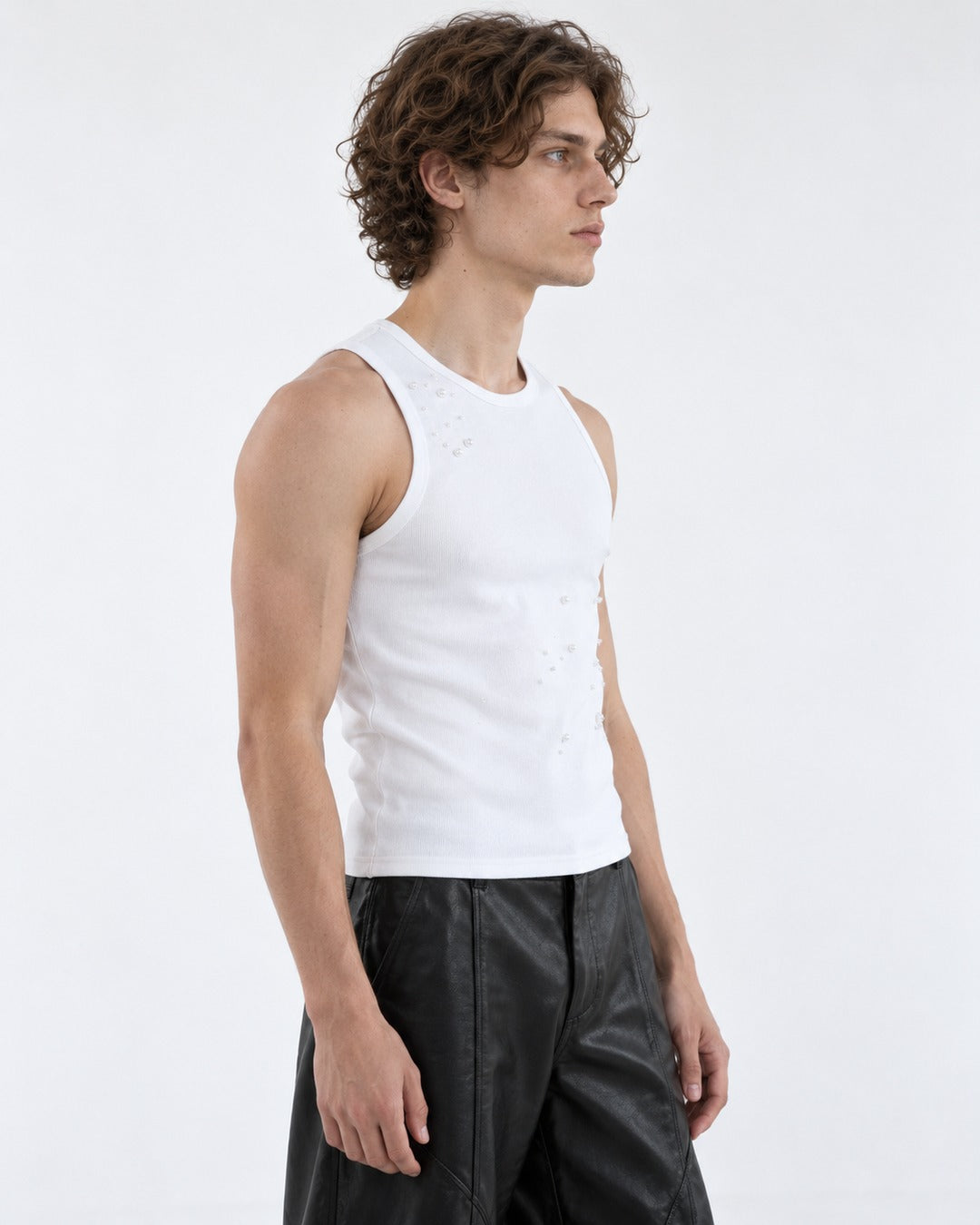 Draped Scoop-Neck Tank Top