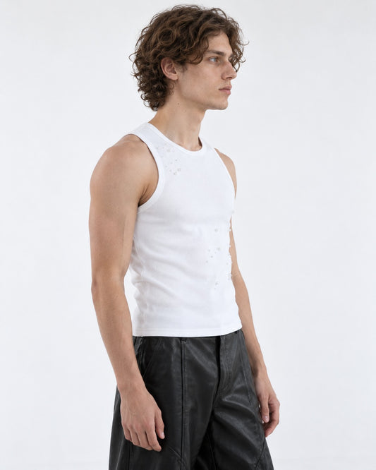 Draped Scoop-Neck Tank Top