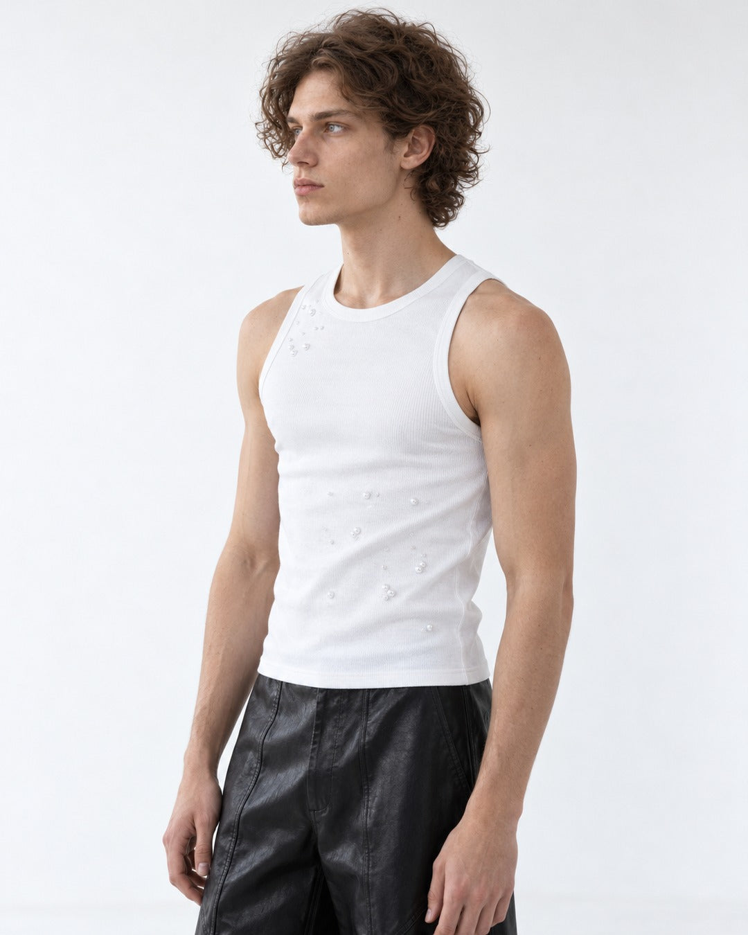 Draped Scoop-Neck Tank Top