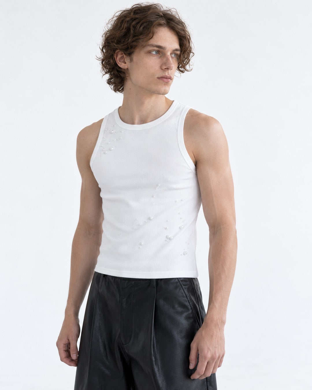 Draped Scoop-Neck Tank Top