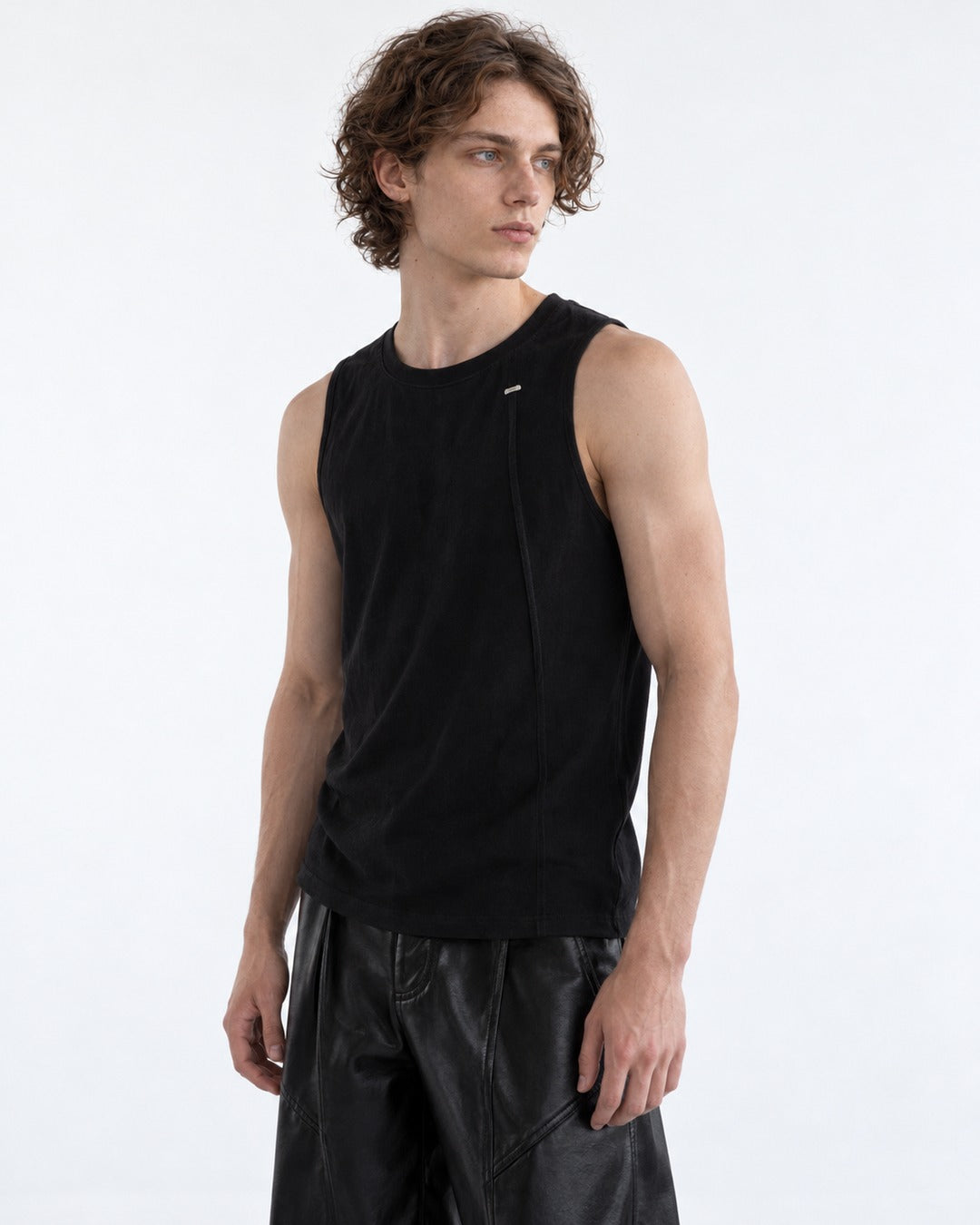 Scoop-Neck Tank Top with Hem Detail