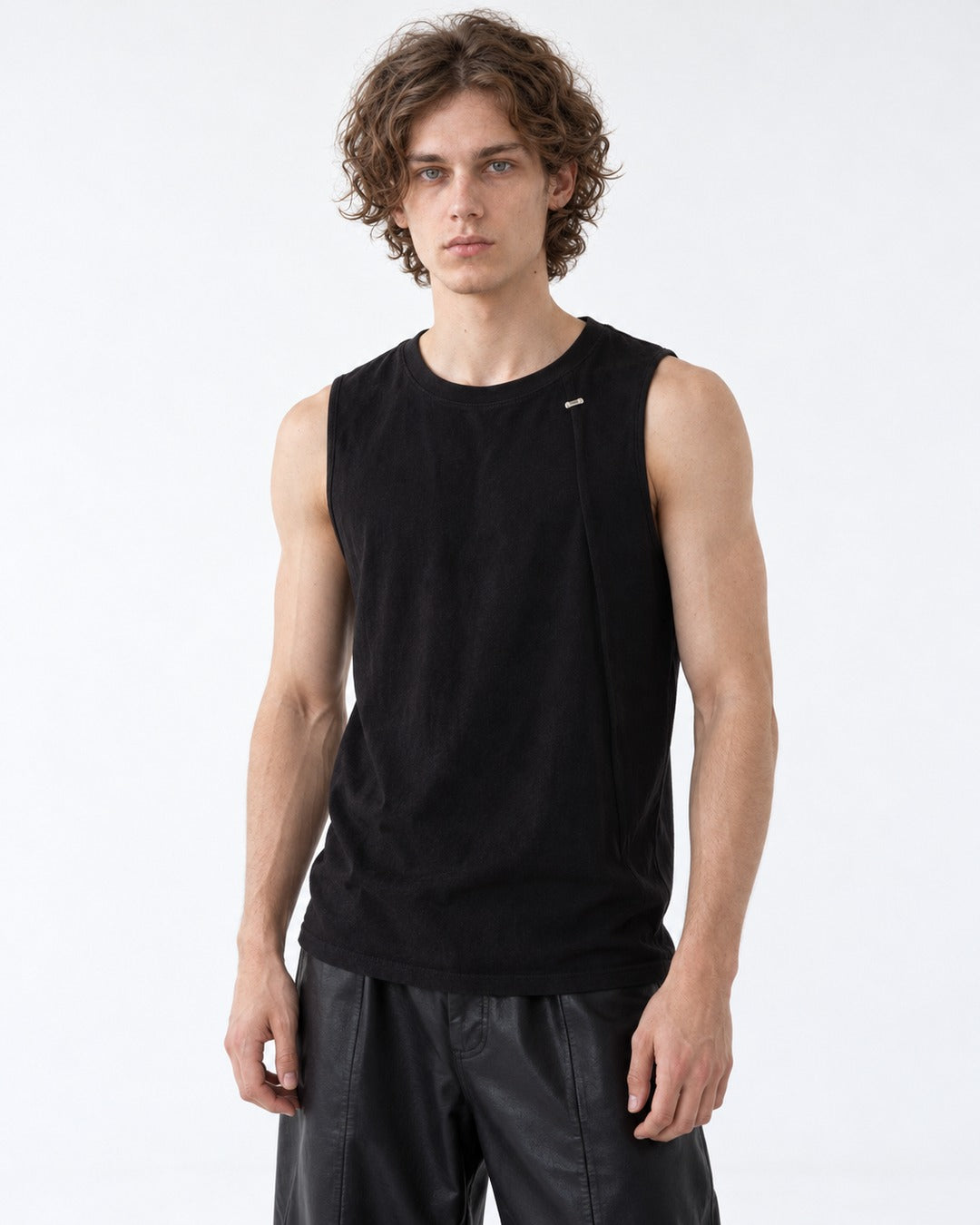 Scoop-Neck Tank Top with Hem Detail