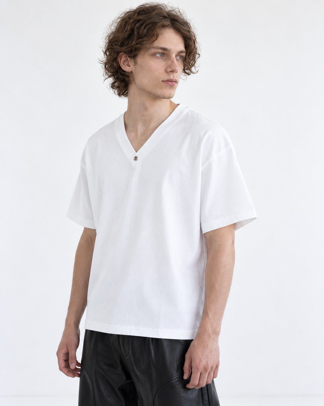 Split V-Neck Tee