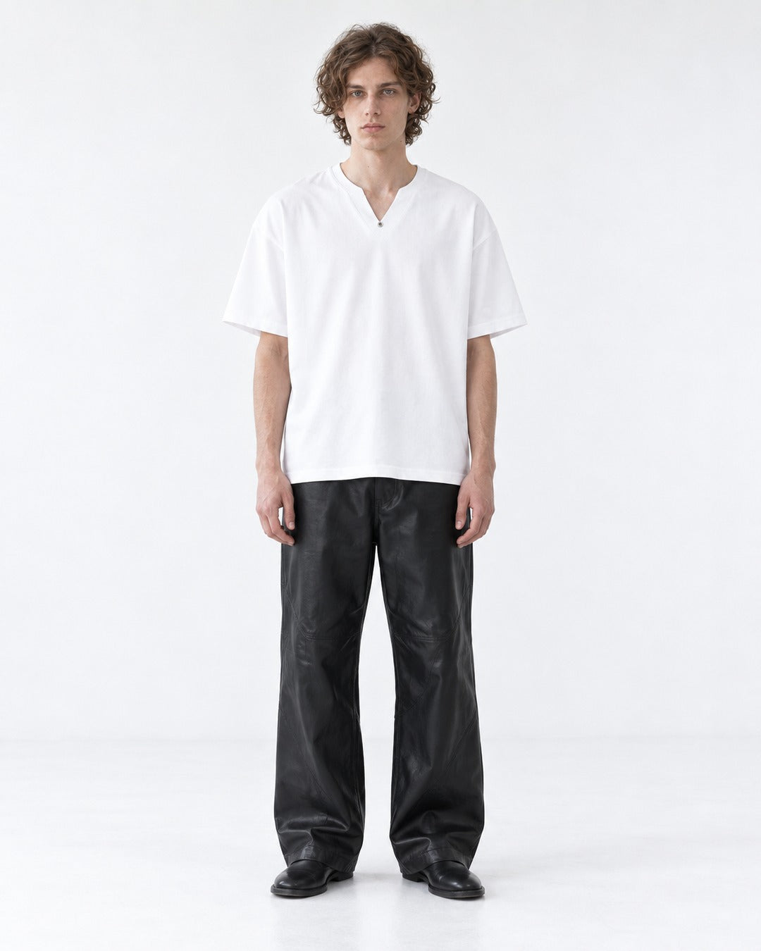 Split V-Neck Tee
