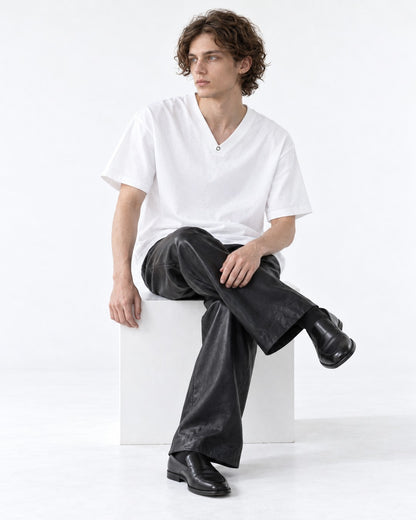 Split V-Neck Tee