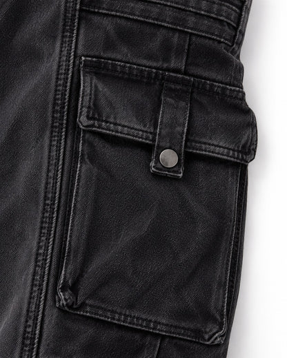 Pintuck-Panel Ruched Cargo Pants