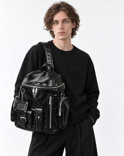 Multi-Zip ID-Pocket Backpack