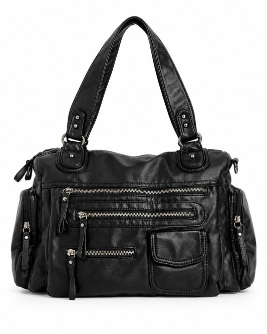 Multi-Pocket Zip Tote Bag