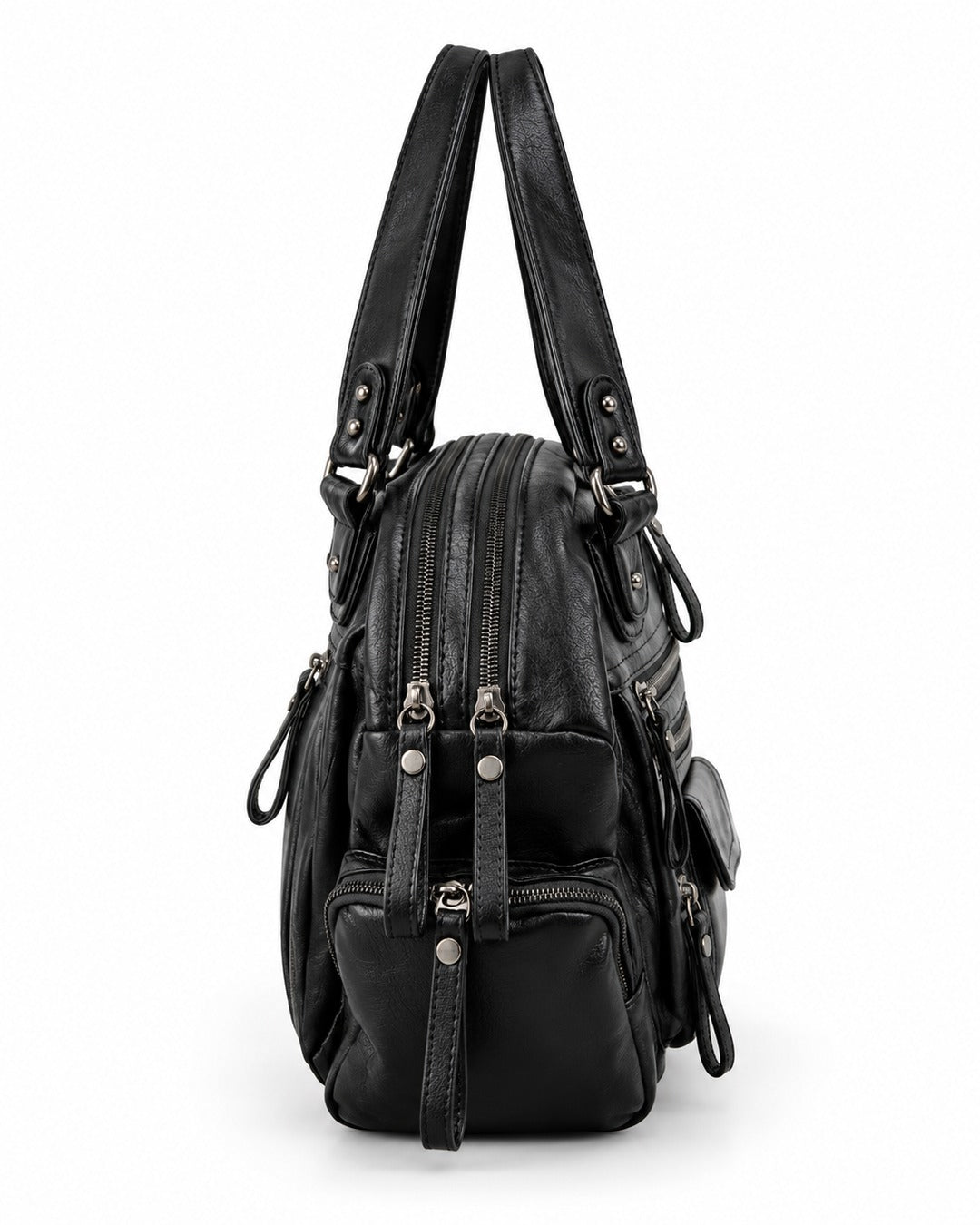 Multi-Pocket Zip Tote Bag