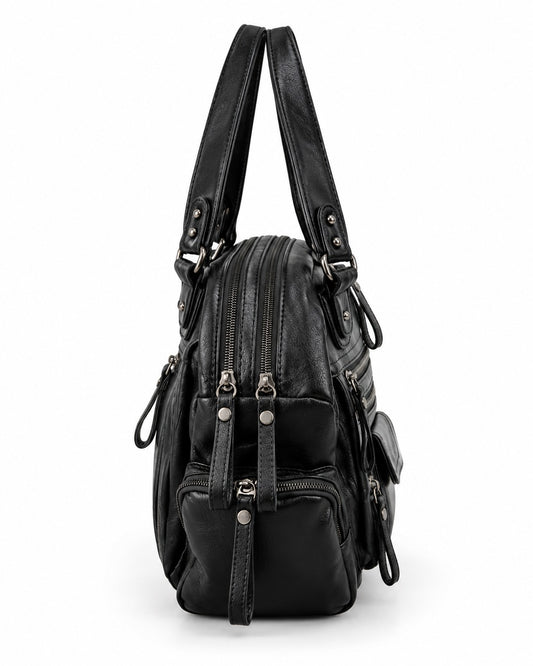 Multi-Pocket Zip Tote Bag