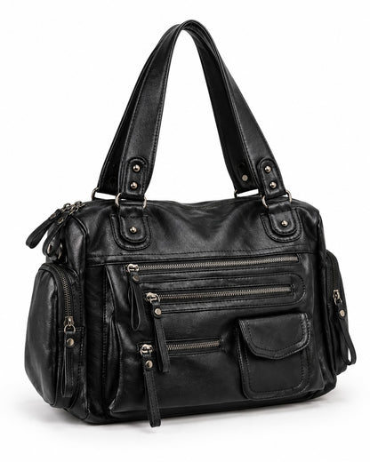 Multi-Pocket Zip Tote Bag