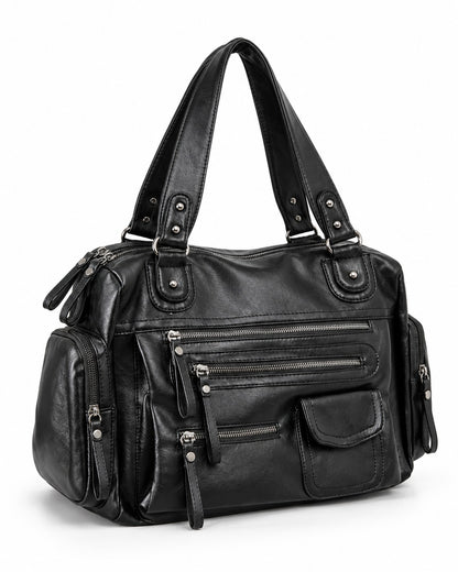 Multi-Pocket Zip Tote Bag