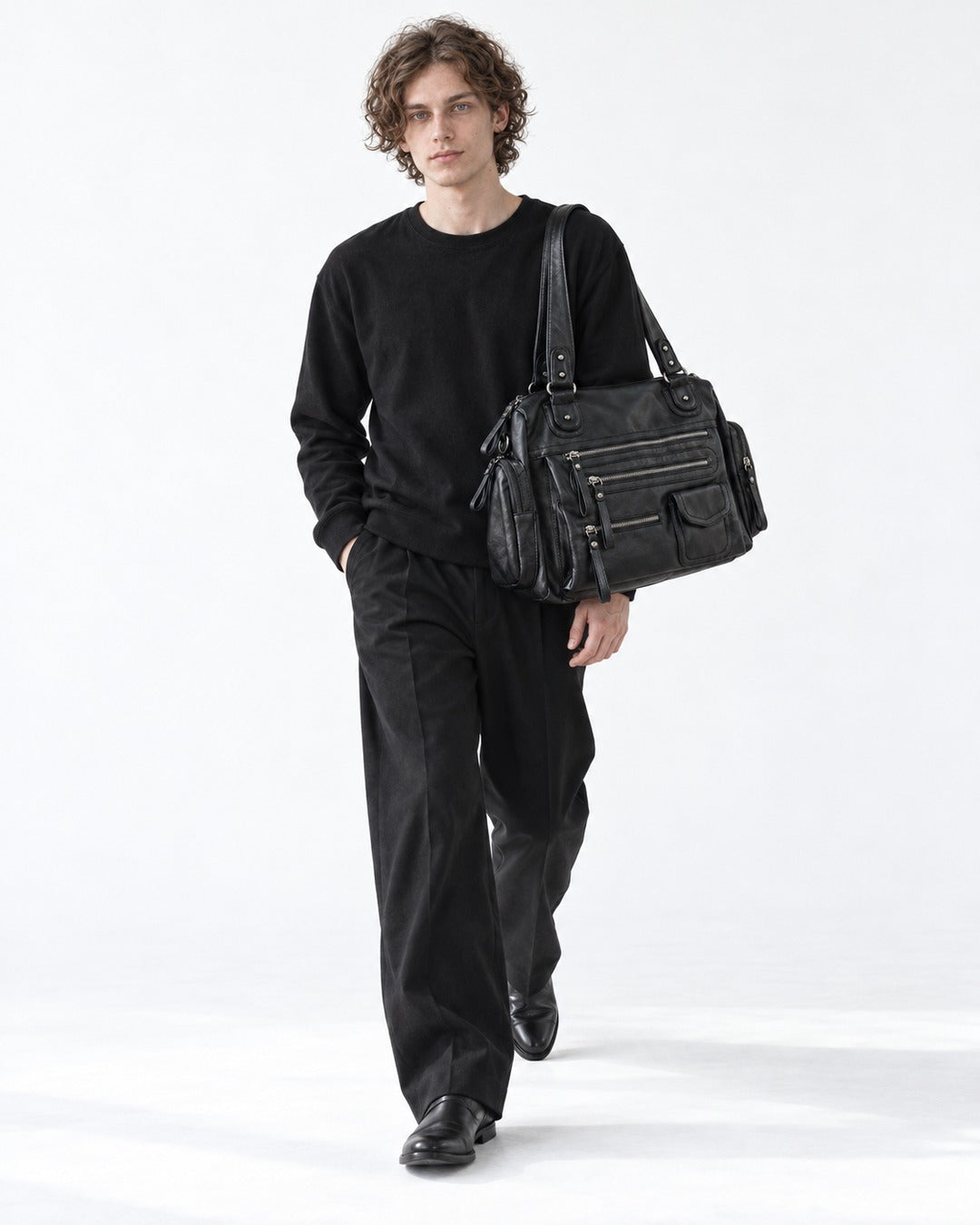 Multi-Pocket Zip Tote Bag