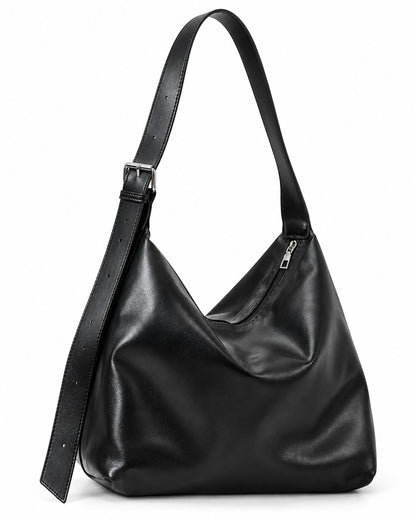 Buckle Strap Hobo Bag