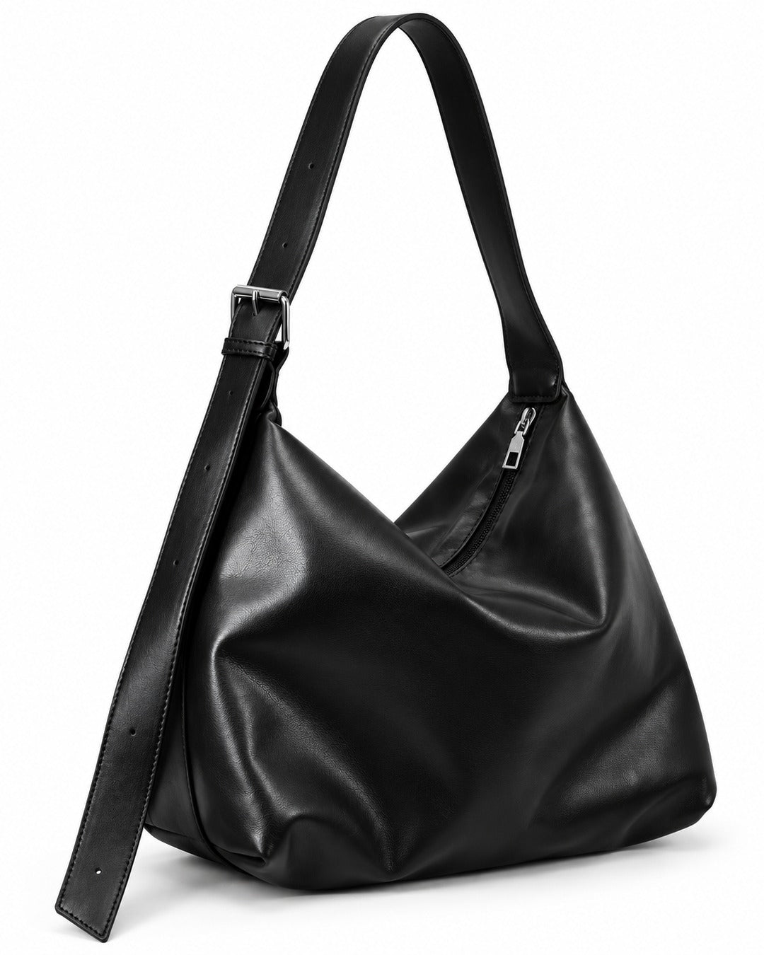 Buckle Strap Hobo Bag