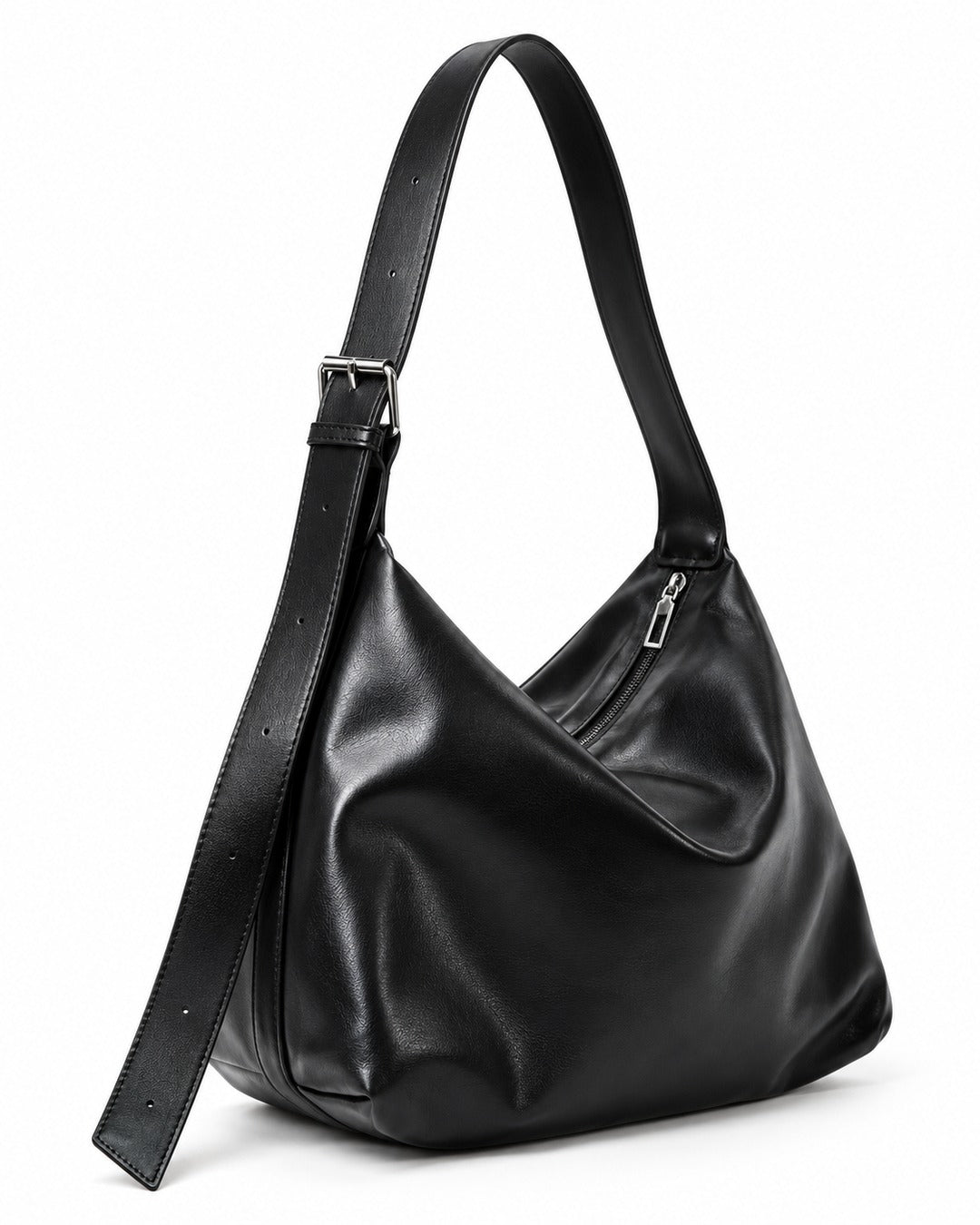 Buckle Strap Hobo Bag