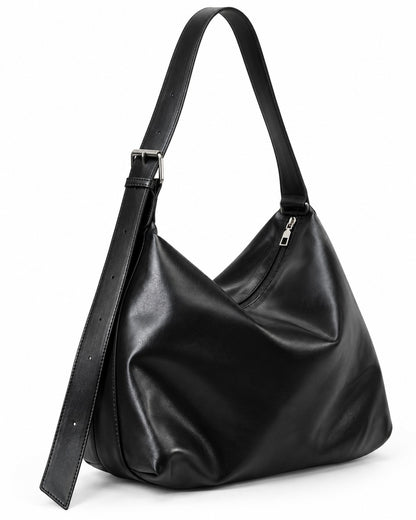 Buckle Strap Hobo Bag