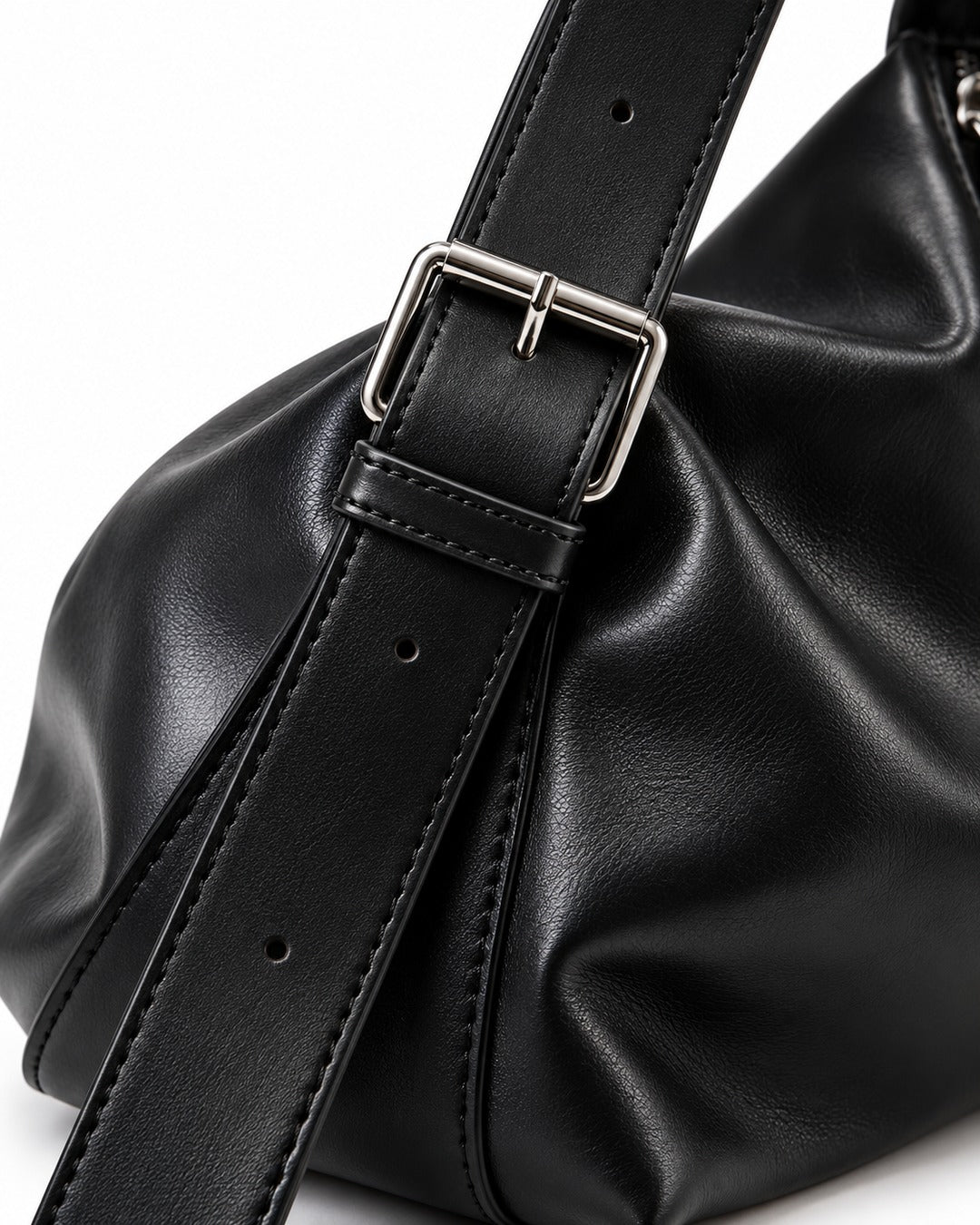 Buckle Strap Hobo Bag