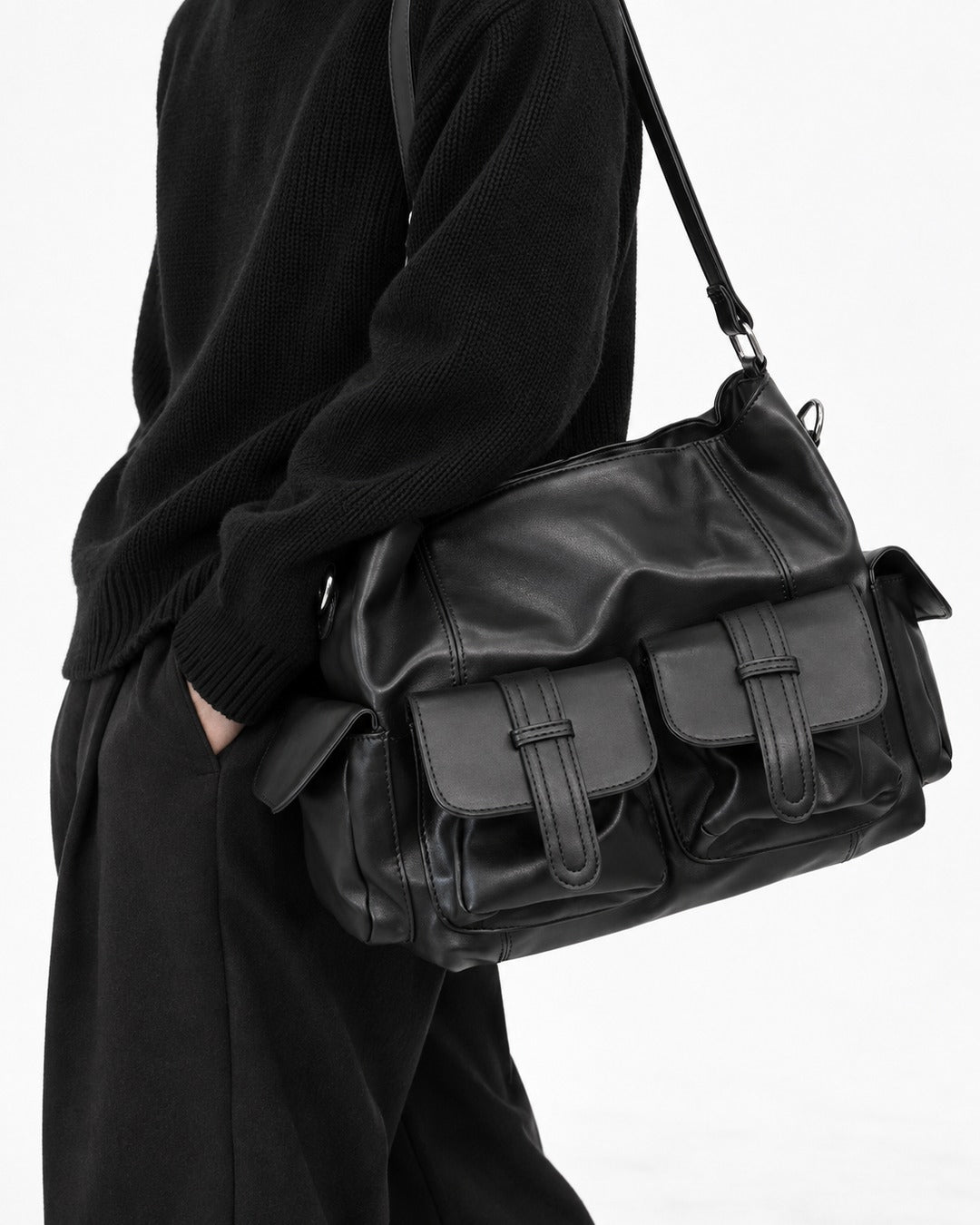 Soft Leather Retro Crossbody Bag