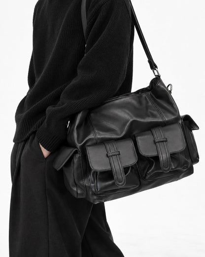 Soft Leather Retro Crossbody Bag