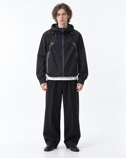 Color-Block Hooded Zip Jacket