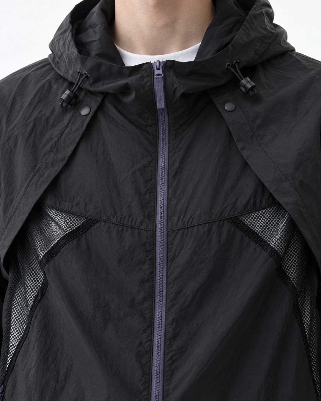 Color-Block Hooded Zip Jacket