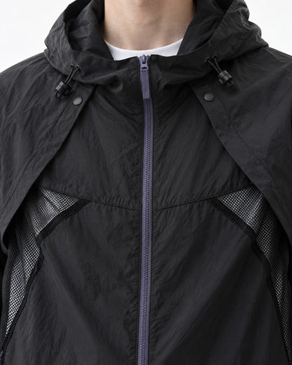 Color-Block Hooded Zip Jacket