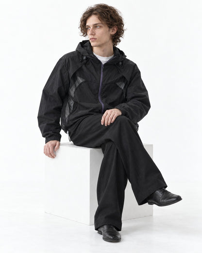 Color-Block Hooded Zip Jacket