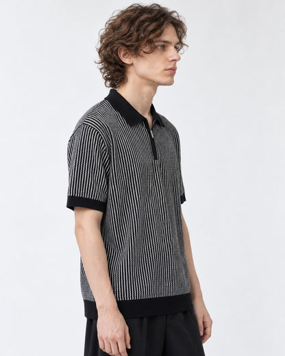 Cable-Knit Polo