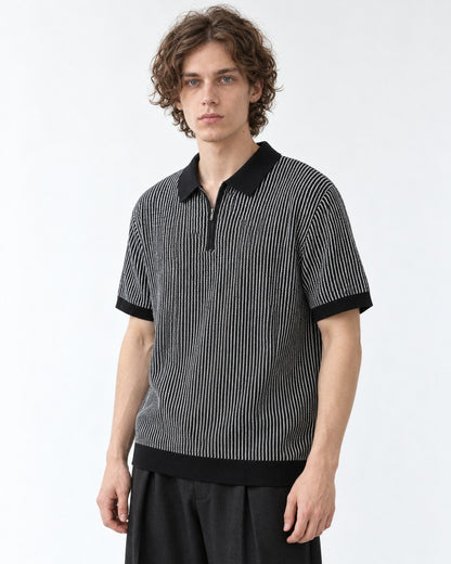 Cable-Knit Polo