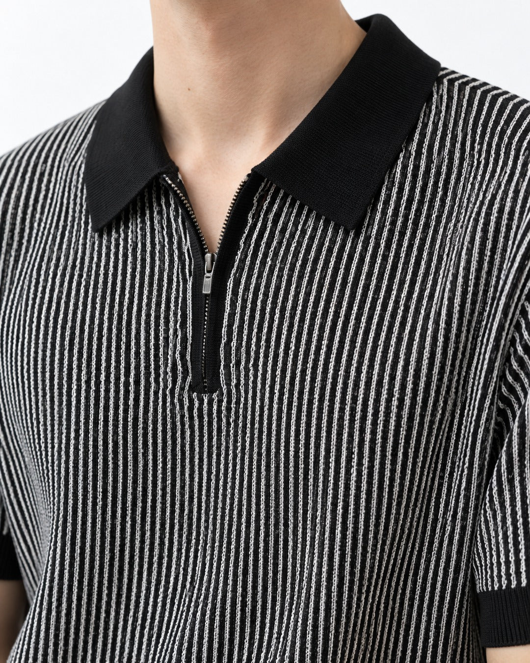 Cable-Knit Polo