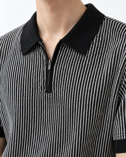 Cable-Knit Polo