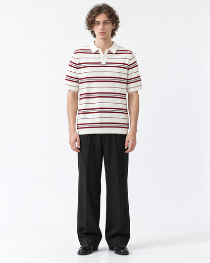 Striped Knit Polo