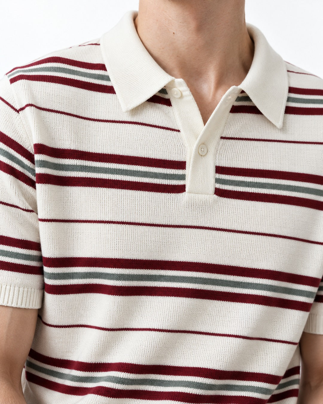 Striped Knit Polo