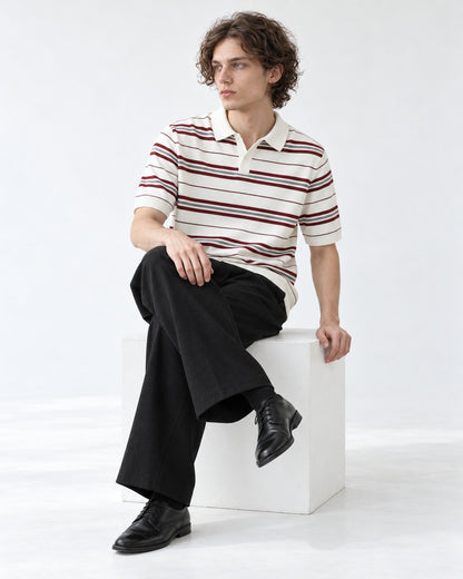 Striped Knit Polo