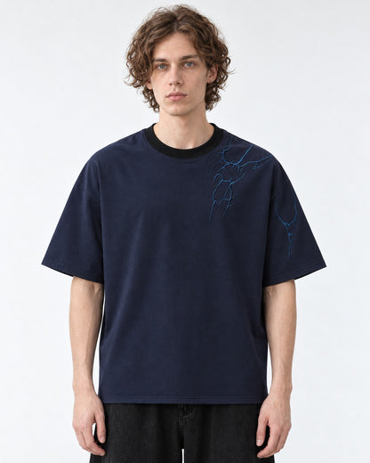 Lightning-Embroidered Tee