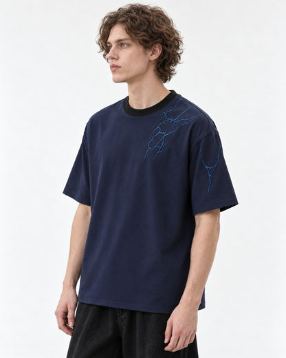 Lightning-Embroidered Tee