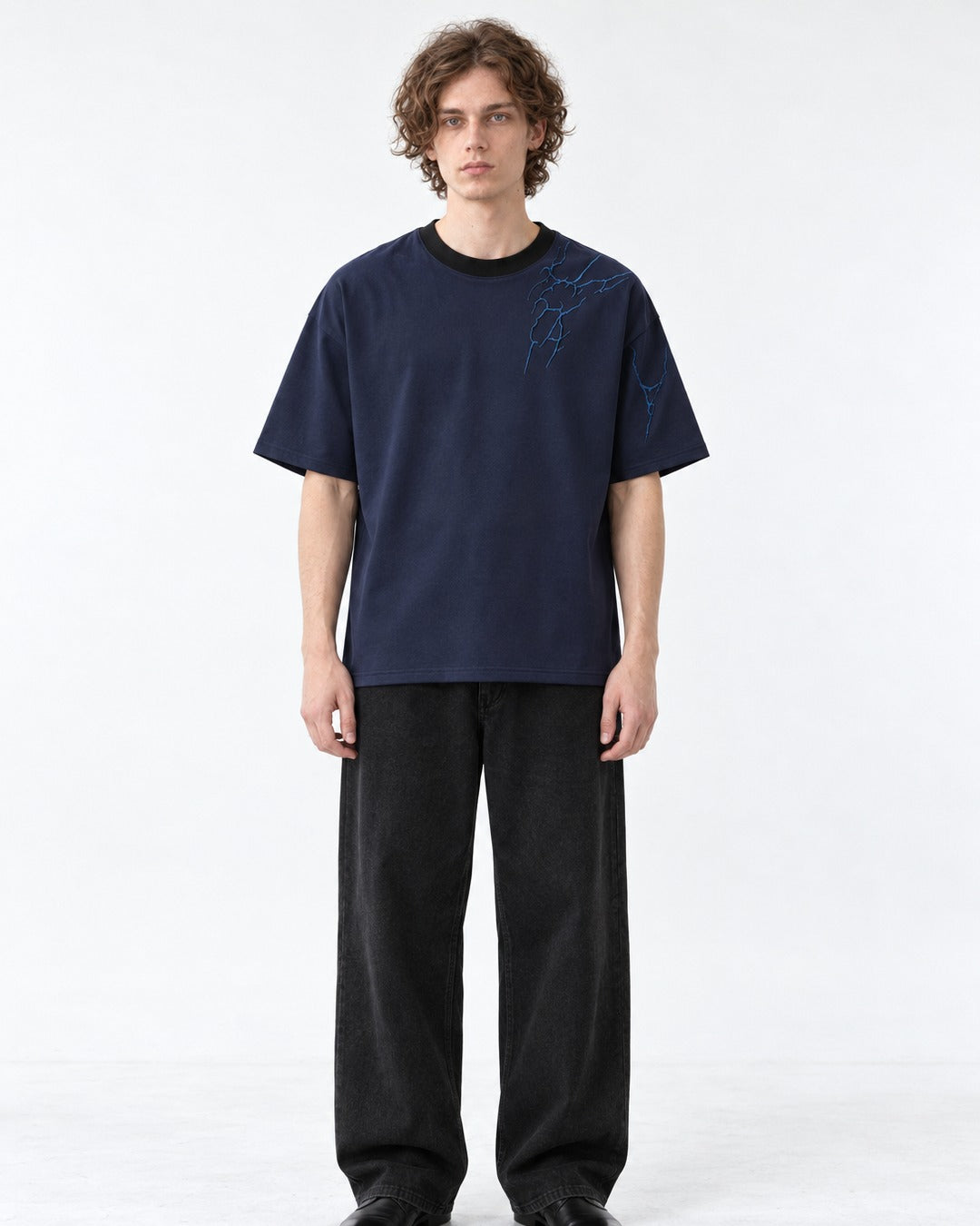 Lightning-Embroidered Tee