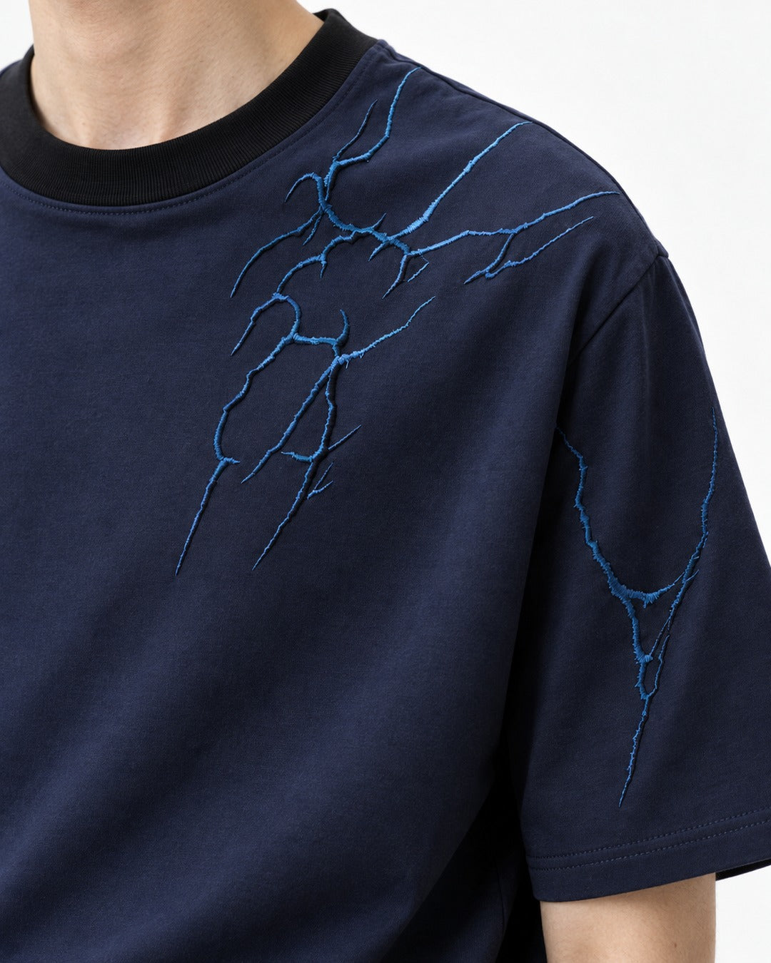 Lightning-Embroidered Tee